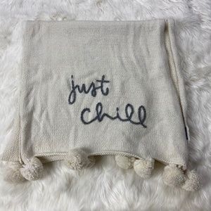 Cute "Just Chill" Aerie Pom Pom Scarf